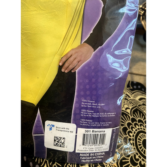 NWT Adult Banana One Piece Halloween Party Funny 3D Costume One Size - Picture 4 of 10